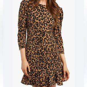 Bardot Leopard Mini Dress L